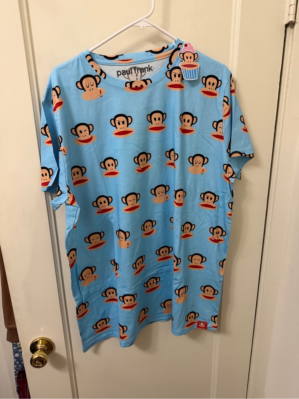 Paul Frank CakeWorthy Light Blue Julius Monkey Print Tee